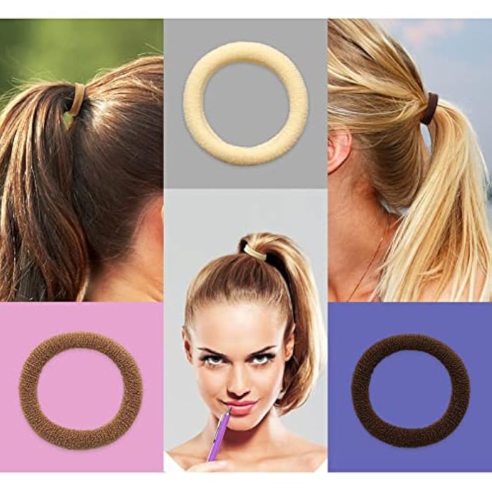 JIRIS 100 pcs No Break Hair Ties fitting Kit, and limited-time Starter Kit | Gentle for any hair type with no slipping or snagging Color mixing(Brown) - Image 4